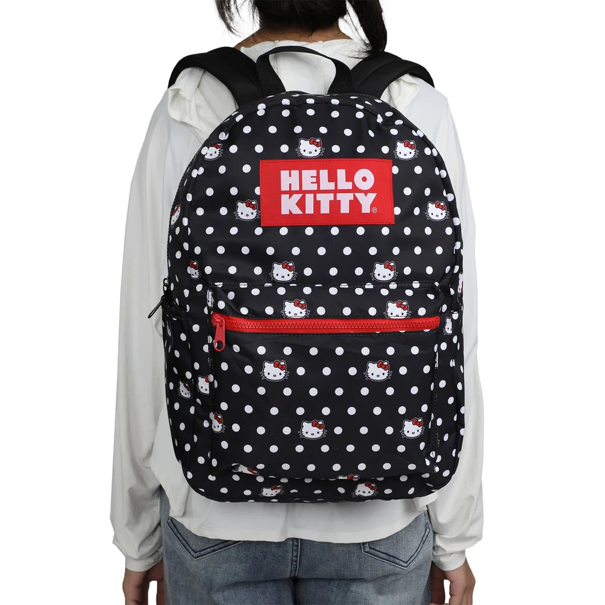 Sanrio Hello Kitty Polka Dot All Over Print Travel Backpack