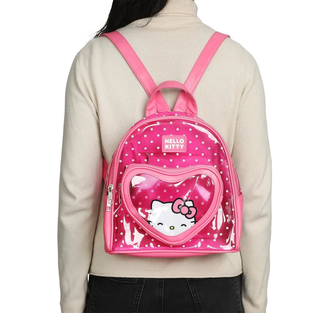 Sanrio Hello Kitty Polka Dot Peek-A-Boo Mini-Backpack