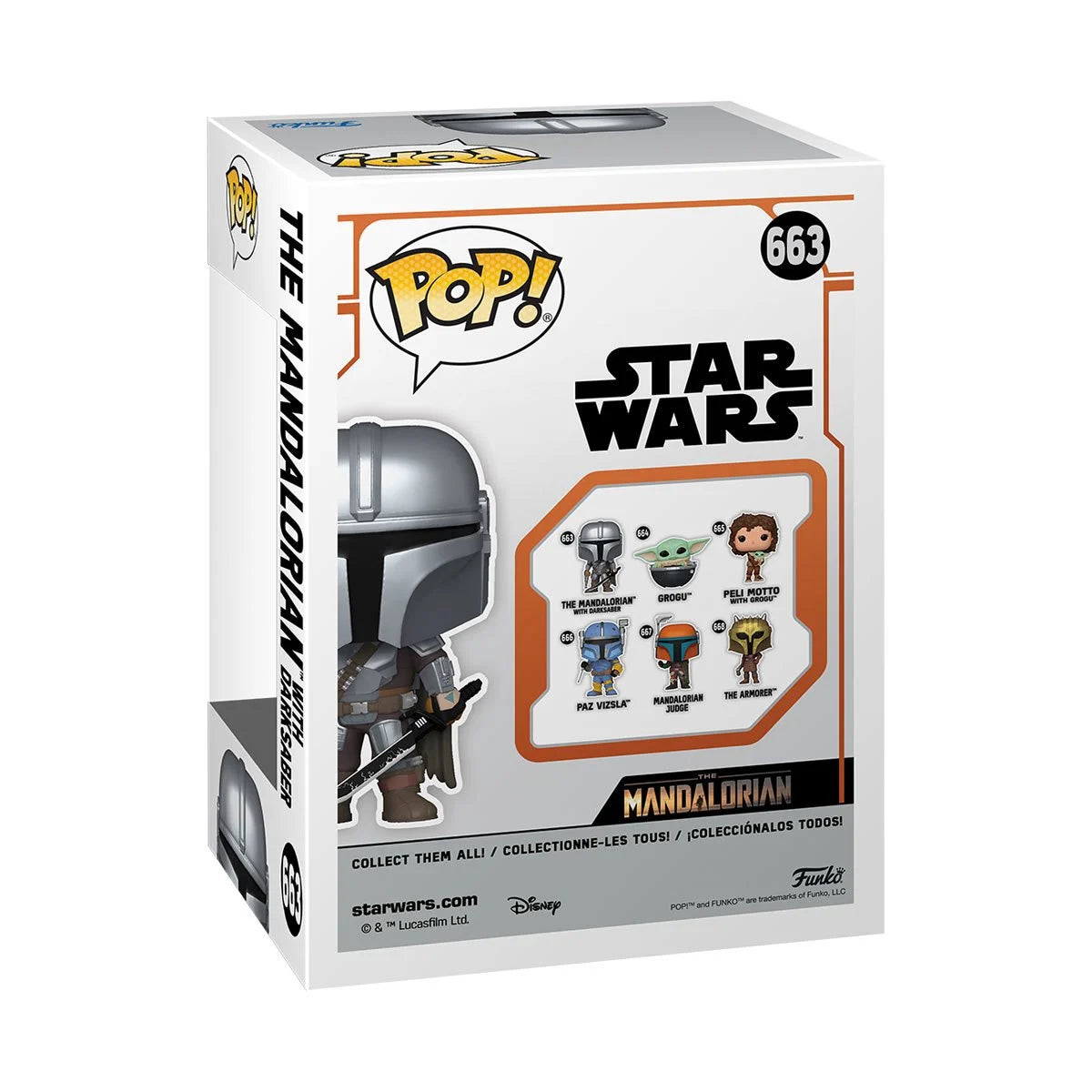 Star Wars: The Mandalorian with Darksaber Funko Pop! Vinyl Figure #663