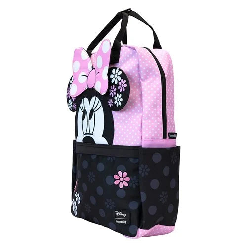 Minnie Mouse Floral Rock The Dots Full-Size Nylon Backpack