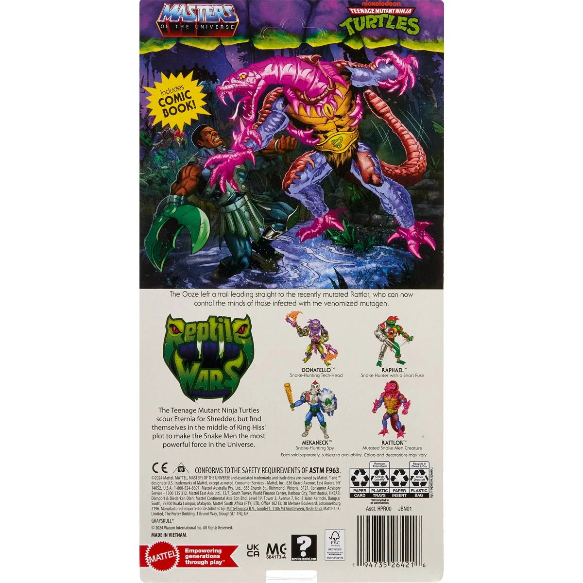 Masters of the Universe Origins Turtles of Grayskull Wave 5 Rattlor Action Figure